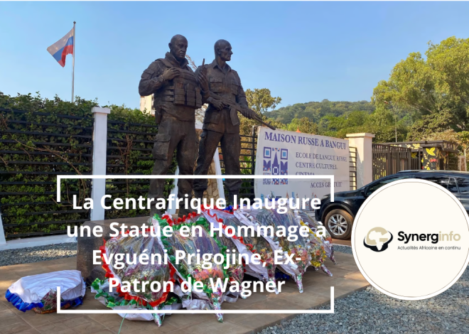 A República Centro-Africana inaugura uma estátua em homenagem a Evguéni Prigojine, ex-chefe da Wagner