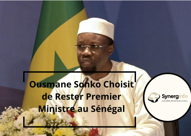 Ousmane Sonko escolhe permanecer primeiro-ministro no Senegal